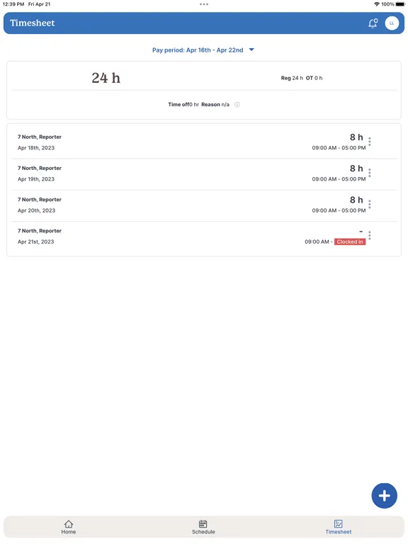Time by Wagepoint iPad  Screenshots