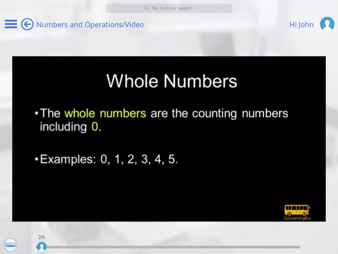 Learn Math via Videos by GoLearningBus. iPad  Screenshots
