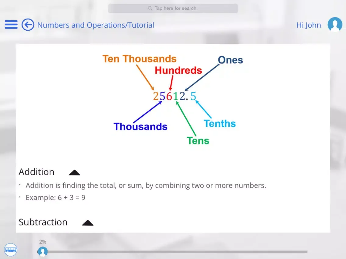 Learn Math via Videos by GoLearningBus. iPad  Screenshots