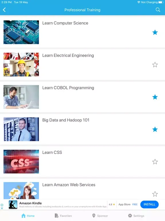 Capturas de tela do GoLearningBus University iPad 