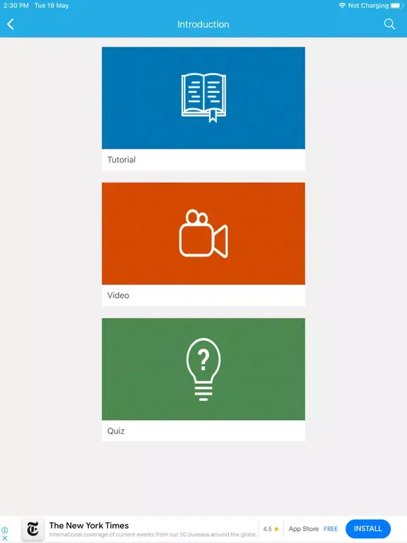 Capturas de tela do GoLearningBus University iPad 