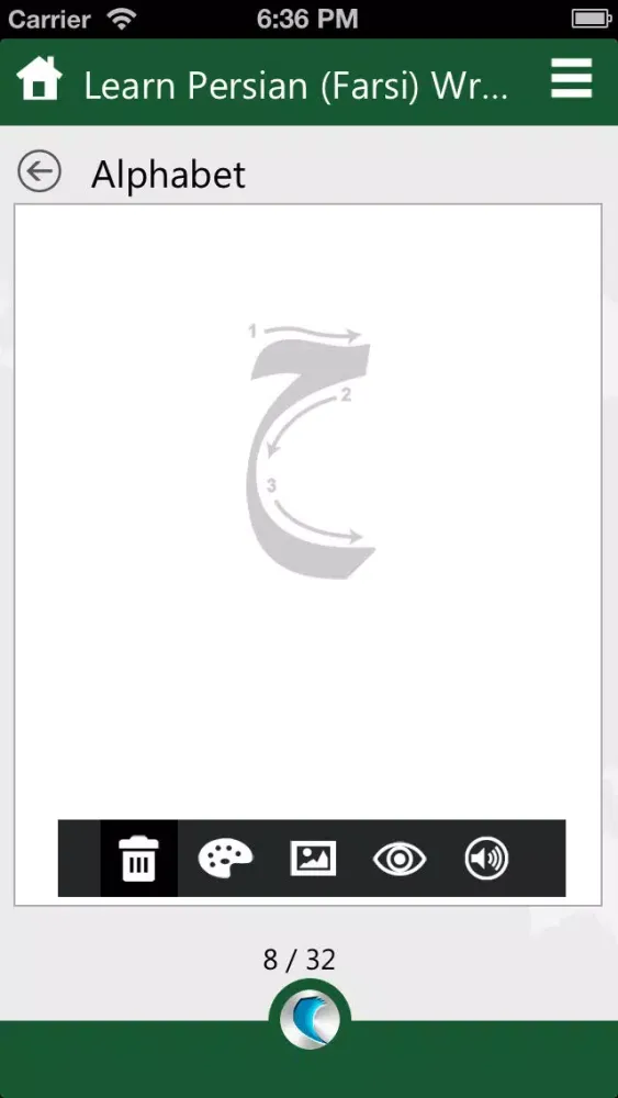 Capturas de pantalla de Learn Persian (Farsi) Writing by WAGmob