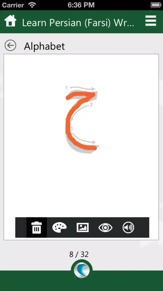 Capturas de pantalla de Learn Persian (Farsi) Writing by WAGmob