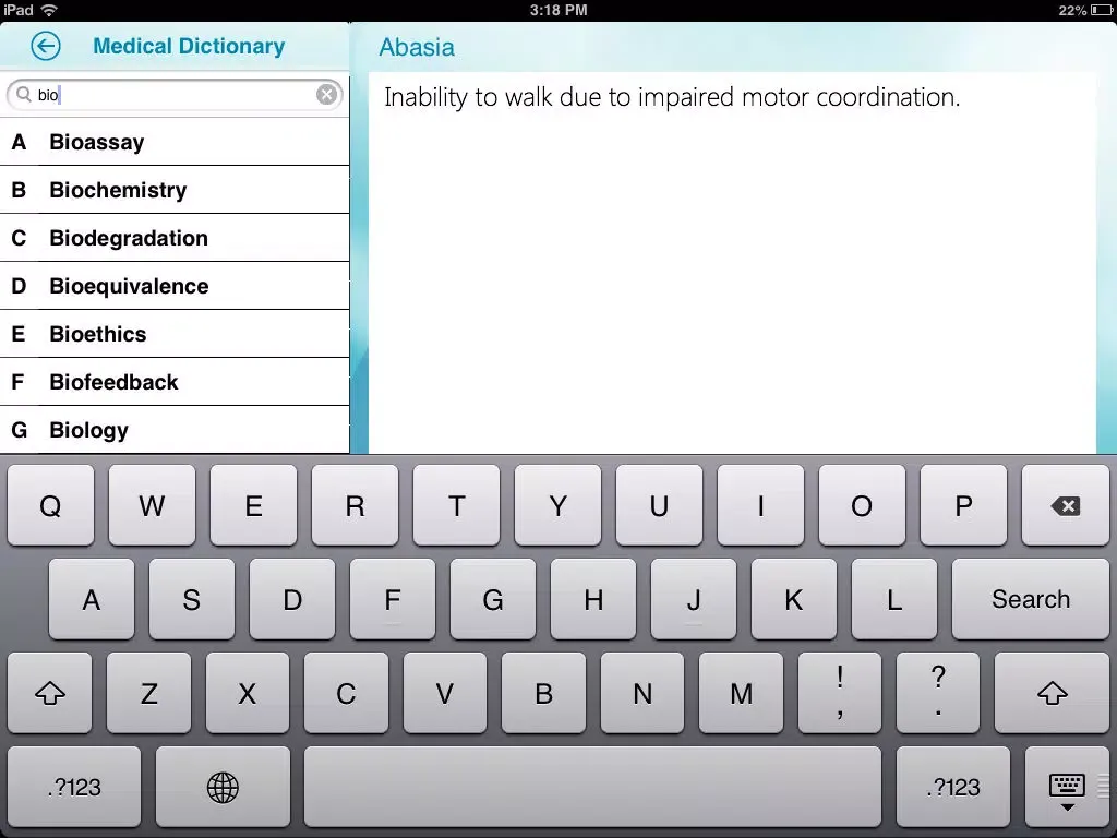 Medical Dictionary- A simpleNeasyApp by WAGmob iPad  Screenshots