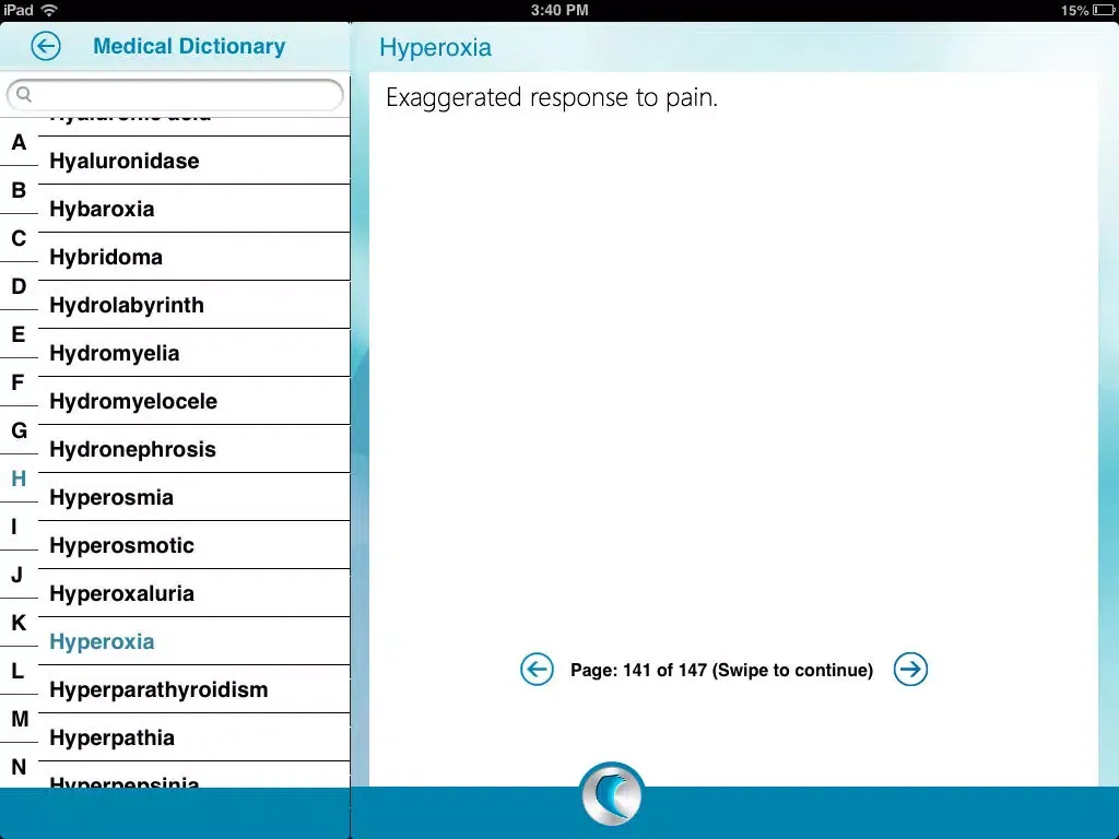 Medical Dictionary- A simpleNeasyApp by WAGmob iPad  Screenshots