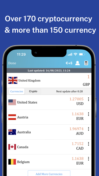 Zrzuty ekranu iExchange: Crypto Calculator