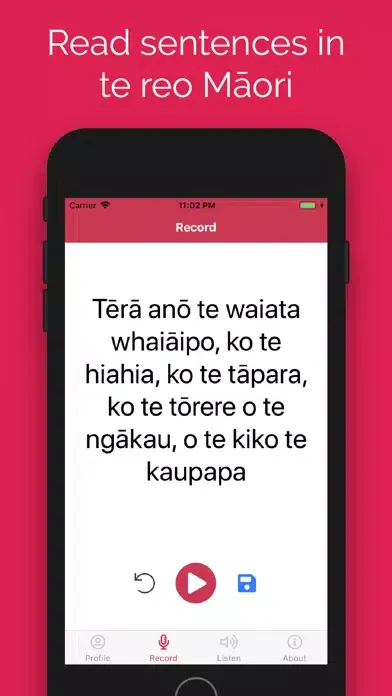 Tangkapan skrin Kōrero Māori