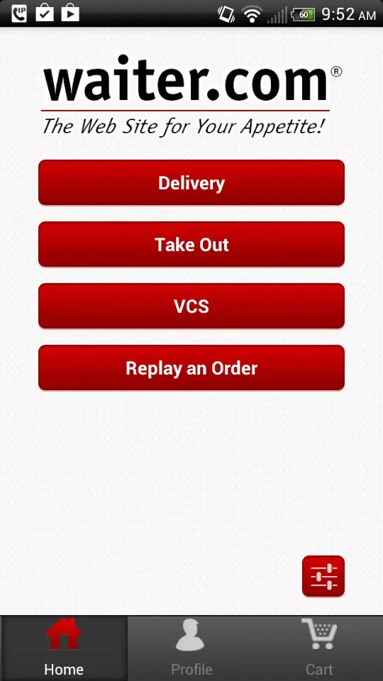 Zrzuty ekranu Waiter.com Food Delivery