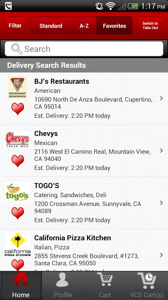 Zrzuty ekranu Waiter.com Food Delivery
