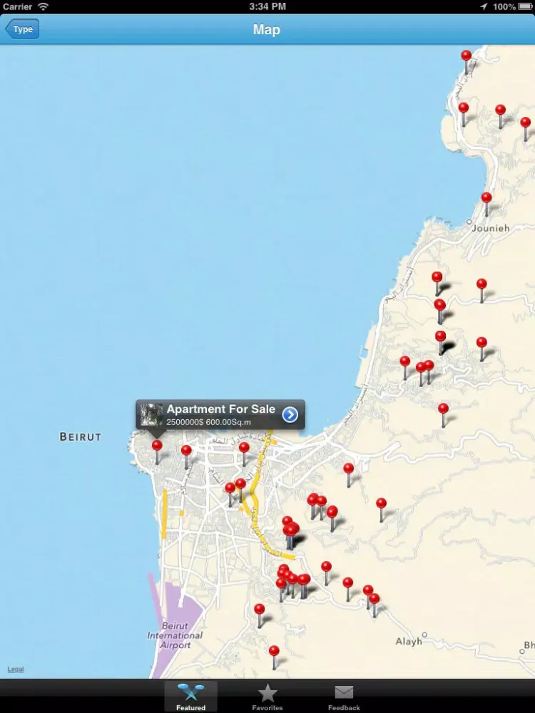 Lebanon Real Estate iPad 应用截图