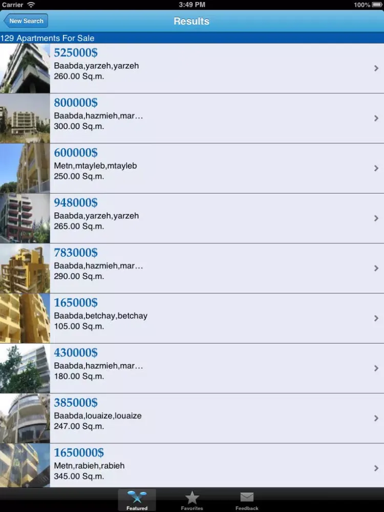 Lebanon Real Estate iPad 应用截图