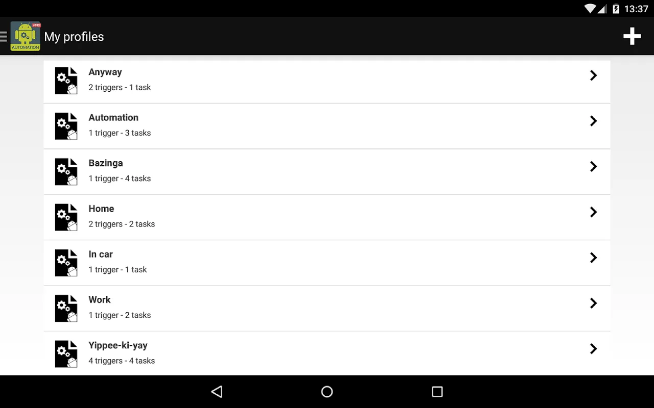 Droid Automation PRO Screenshots