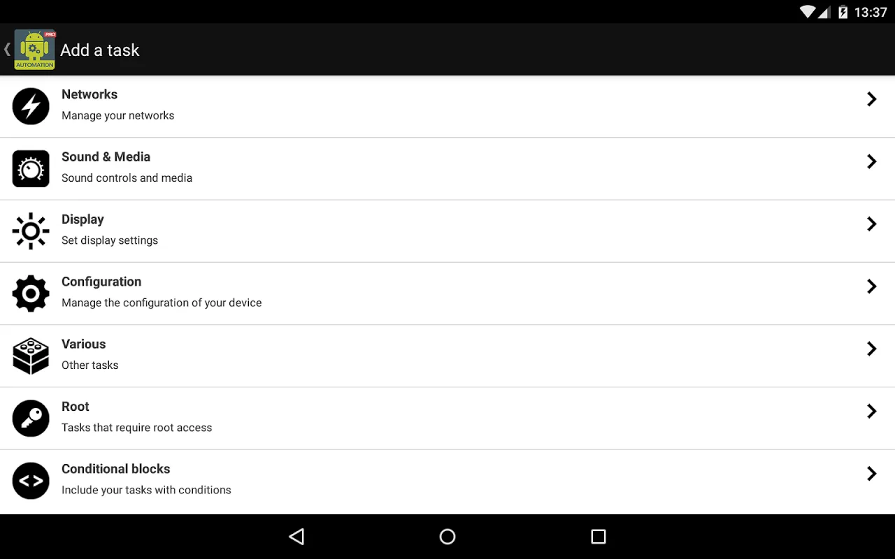 Droid Automation PRO Screenshots