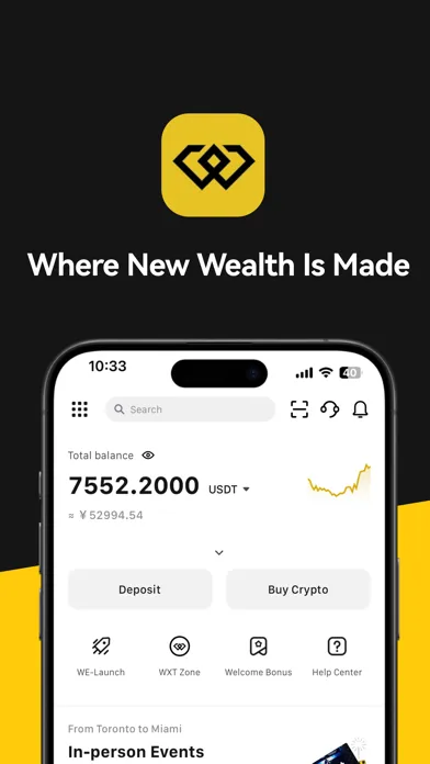 Captures d'écran de WEEX - Buy Bitcoin & Crypto
