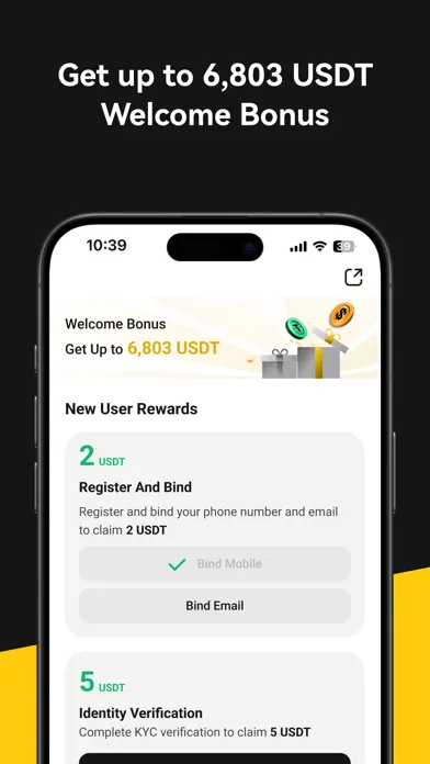 Captures d'écran de WEEX - Buy Bitcoin & Crypto