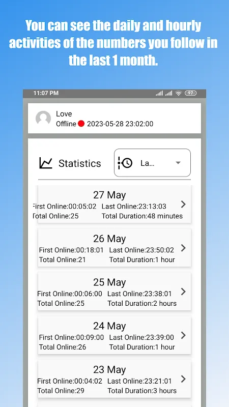 Wa LastSeen Pro: Online Track 스크린샷