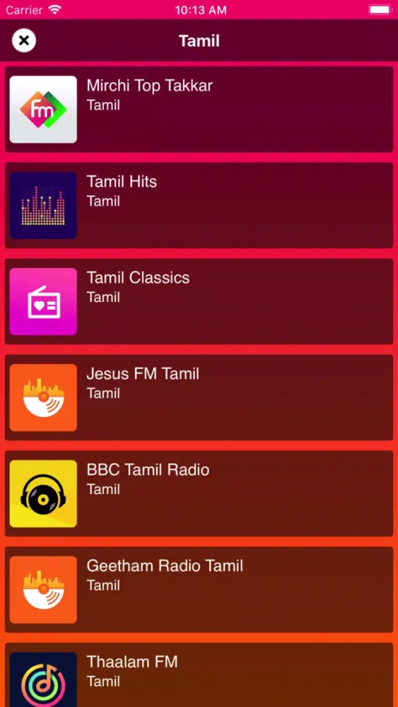 Capturas de tela do Tamil FM Radio Stations India