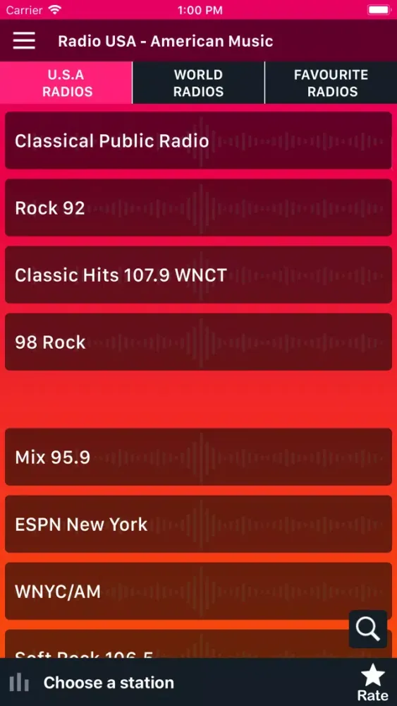 Radio USA Music News Sports FM Ekran Görüntüleri