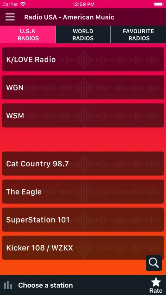 Radio USA Music News Sports FM Ekran Görüntüleri