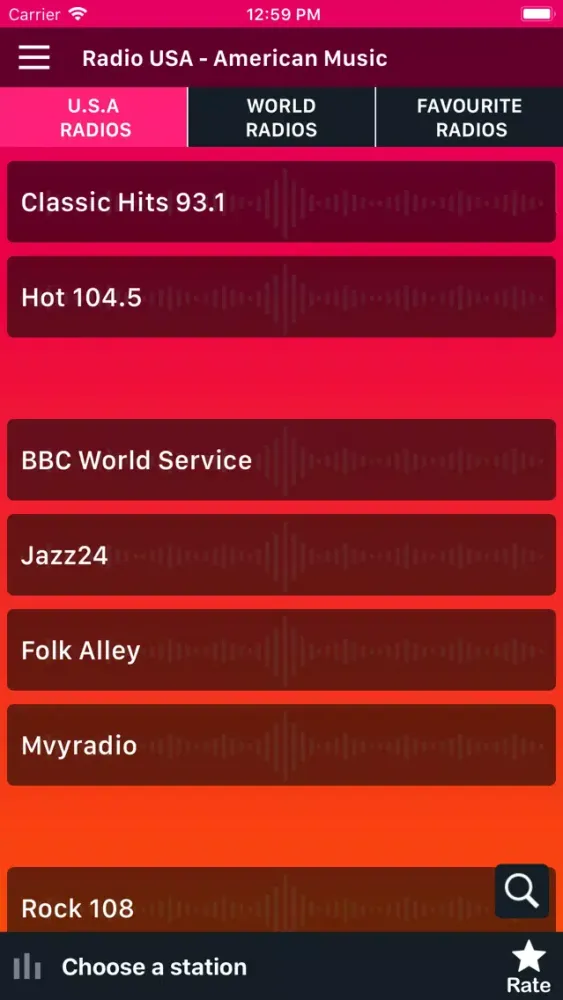 Radio USA Music News Sports FM Ekran Görüntüleri