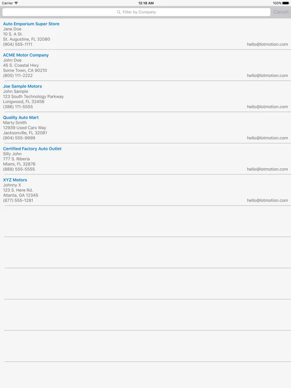 LotMotion iPad  Screenshots