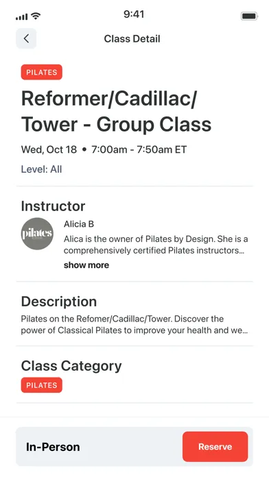 Pilates by Design Screenshots