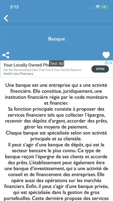 Tangkapan layar Finance dictionnaire économiqu