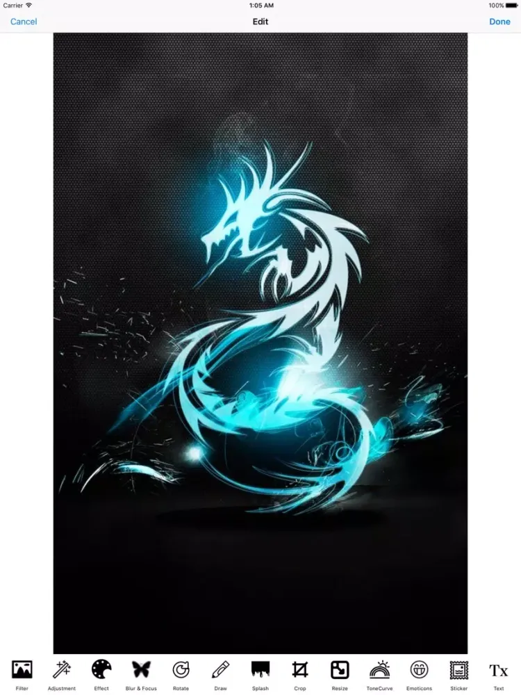 Tangkapan skrin dragon wallpapers & wallpaper editor with stickers iPad 