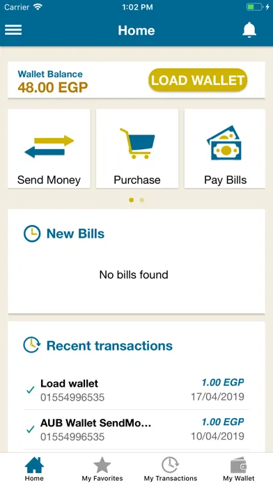 Capturas de pantalla de AUBE Mobile Wallet-e-Pocket