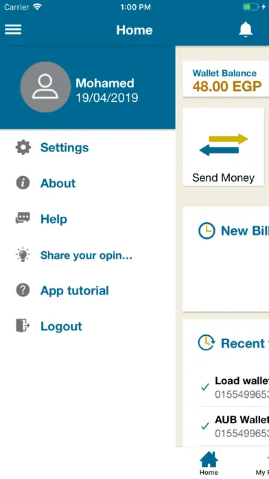 Capturas de pantalla de AUBE Mobile Wallet-e-Pocket