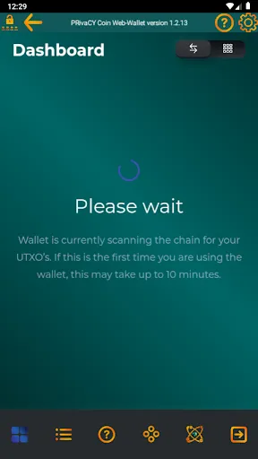 Screenshot di PRivaCY Coin Web-Wallet