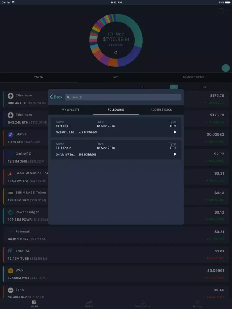 Screenshot di Wallet Alarm - Crypto Monitor iPad 