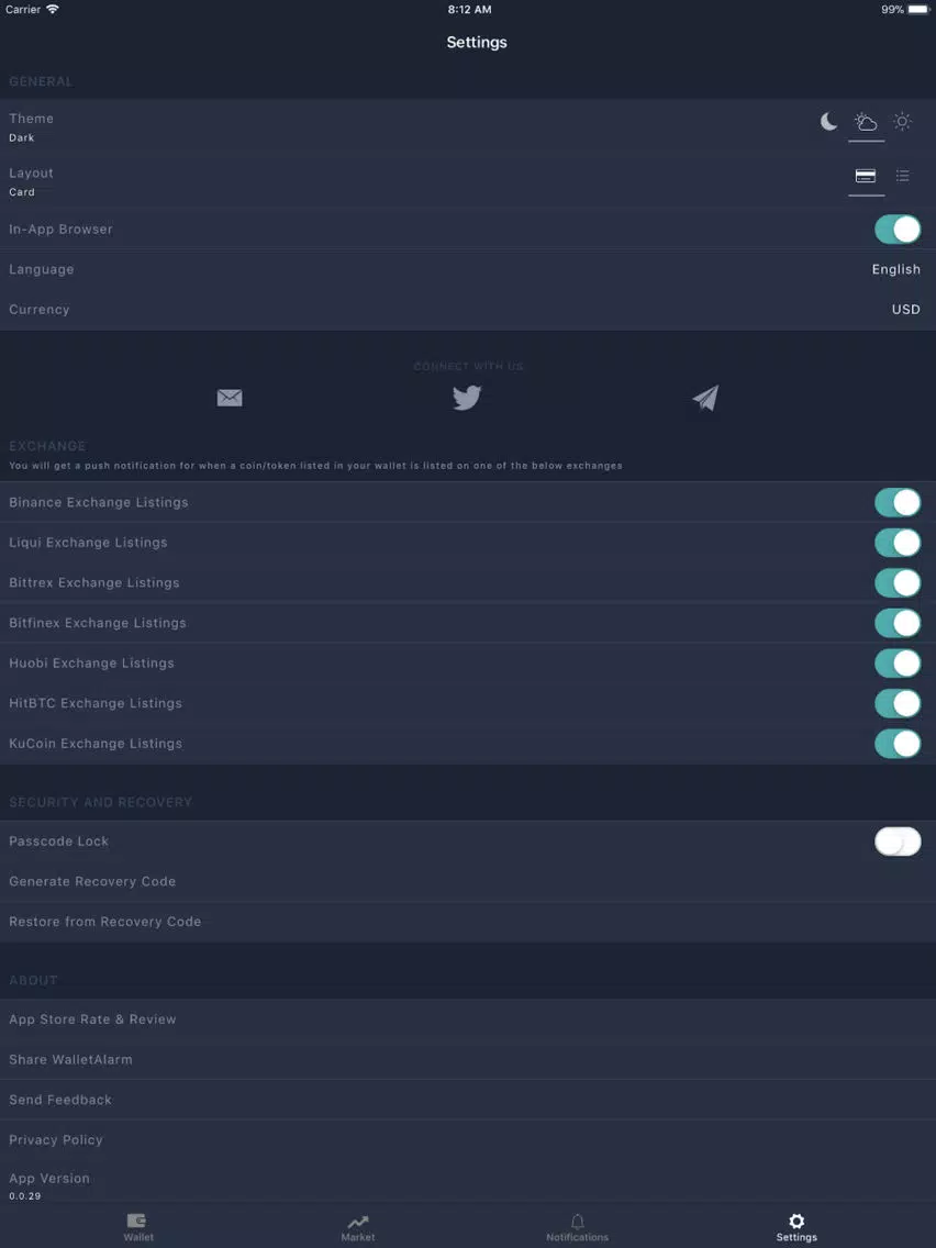 صور Wallet Alarm - Crypto Monitor iPad 