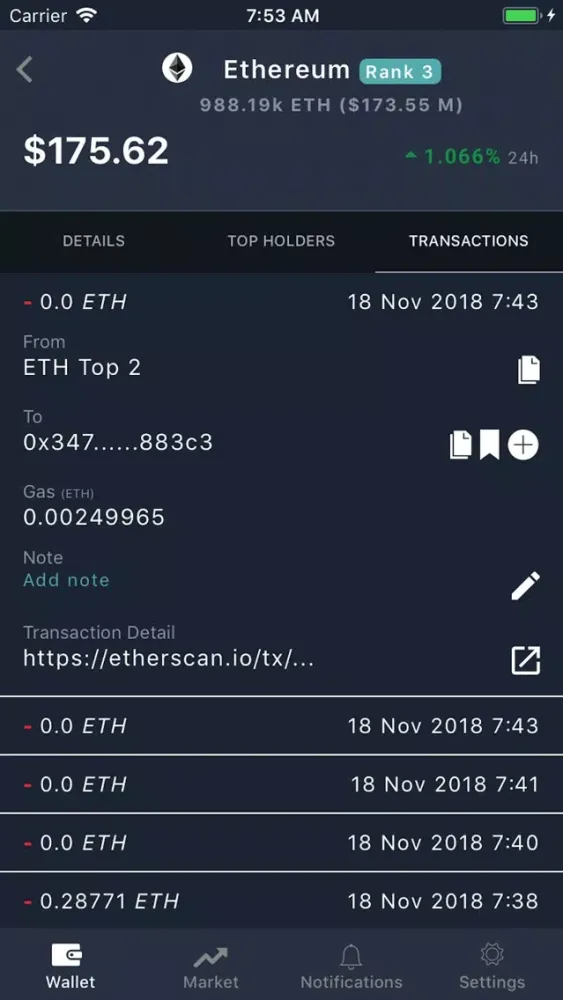Screenshot di Wallet Alarm - Crypto Monitor