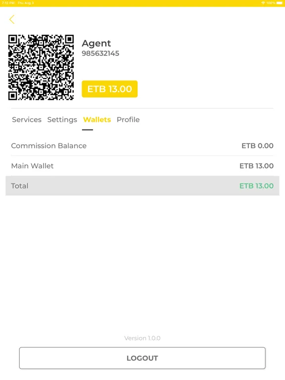 Captures d'écran de Wallet Birr Agent iPad 