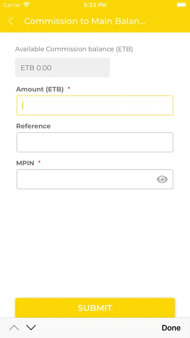 Captures d'écran de Wallet Birr Agent