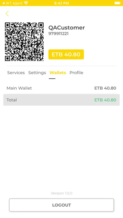 Wallet Birr Merchant Ekran Görüntüleri