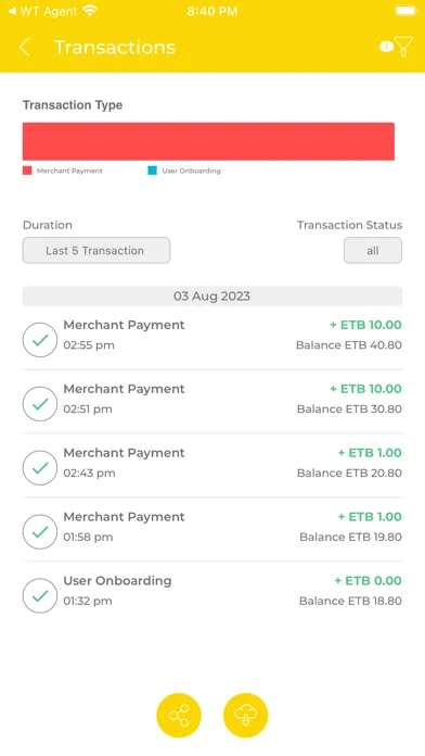 Wallet Birr Merchant Ekran Görüntüleri