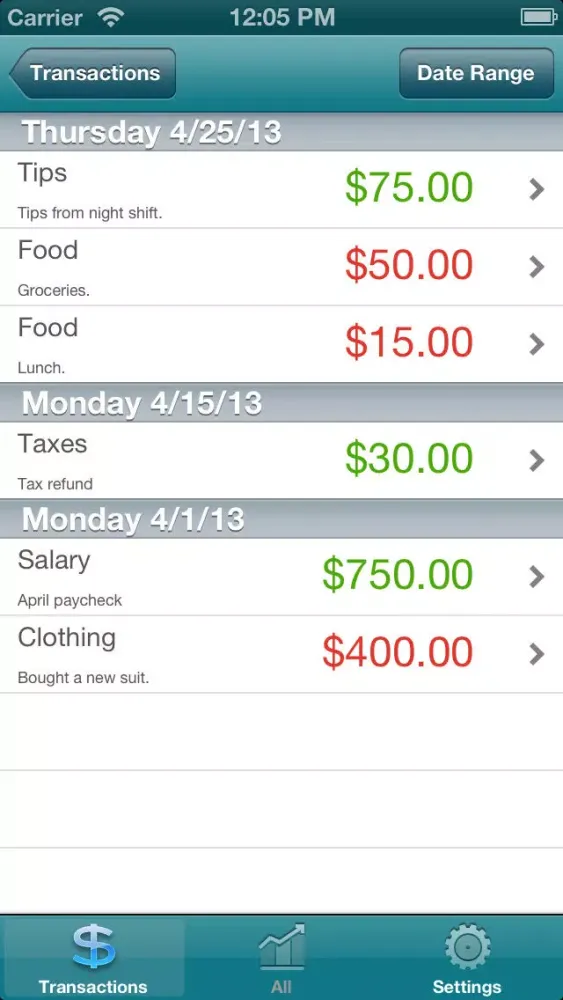 Walleterrific - Personal Income and Expenses Finance Transaction Tracking سکرین شاٹس
