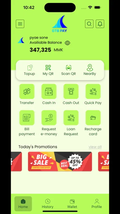 ภาพหน้าจอของ GTB Pay