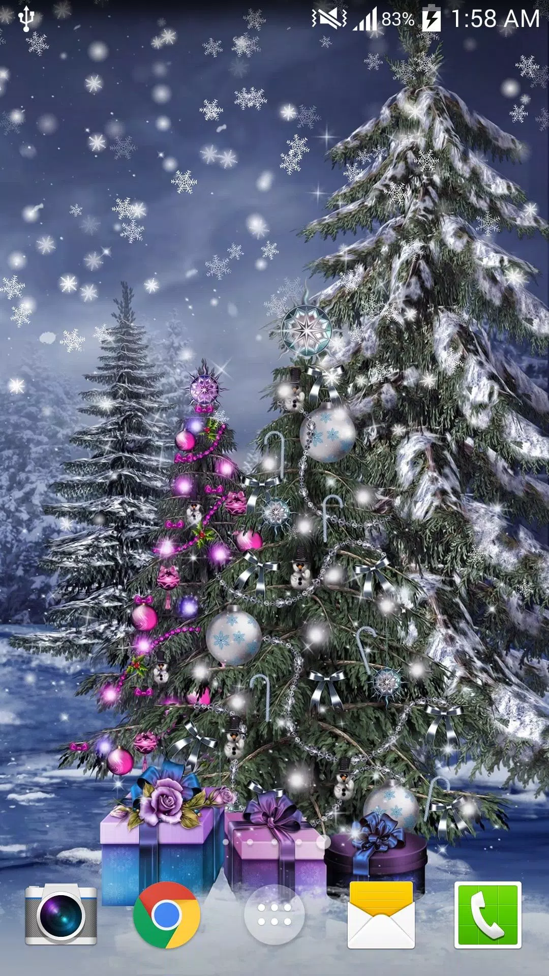 Christmas Night Live Wallpaper Screenshots