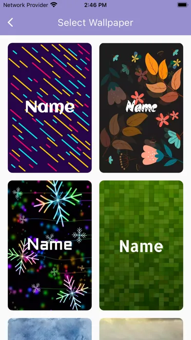 Capturas de tela do Artistic Name Wallpapers Style