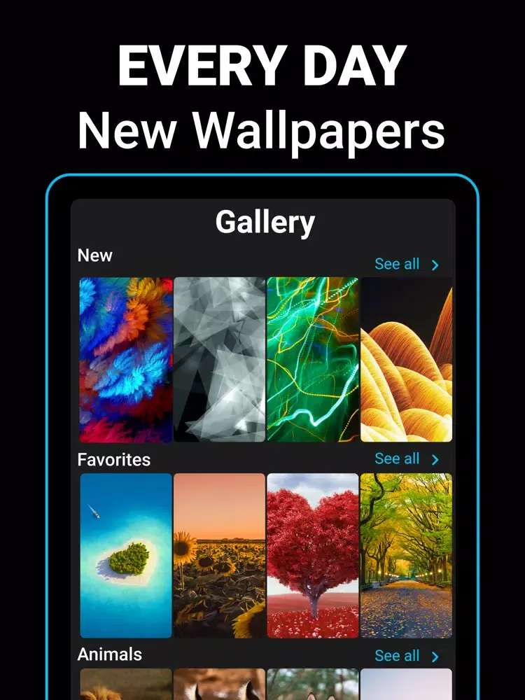 Tangkapan skrin Wally: Cool Wallpapers 4K,HD iPad 