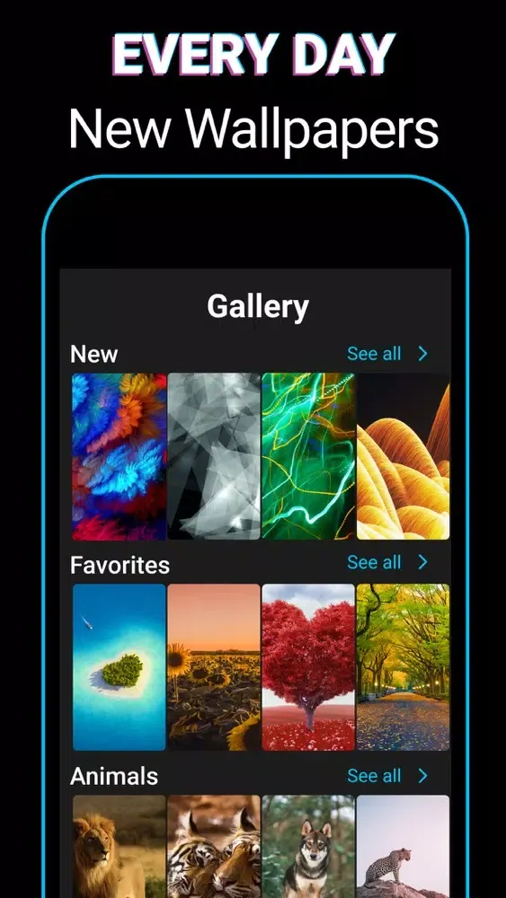 Tangkapan skrin Wally: Cool Wallpapers 4K,HD