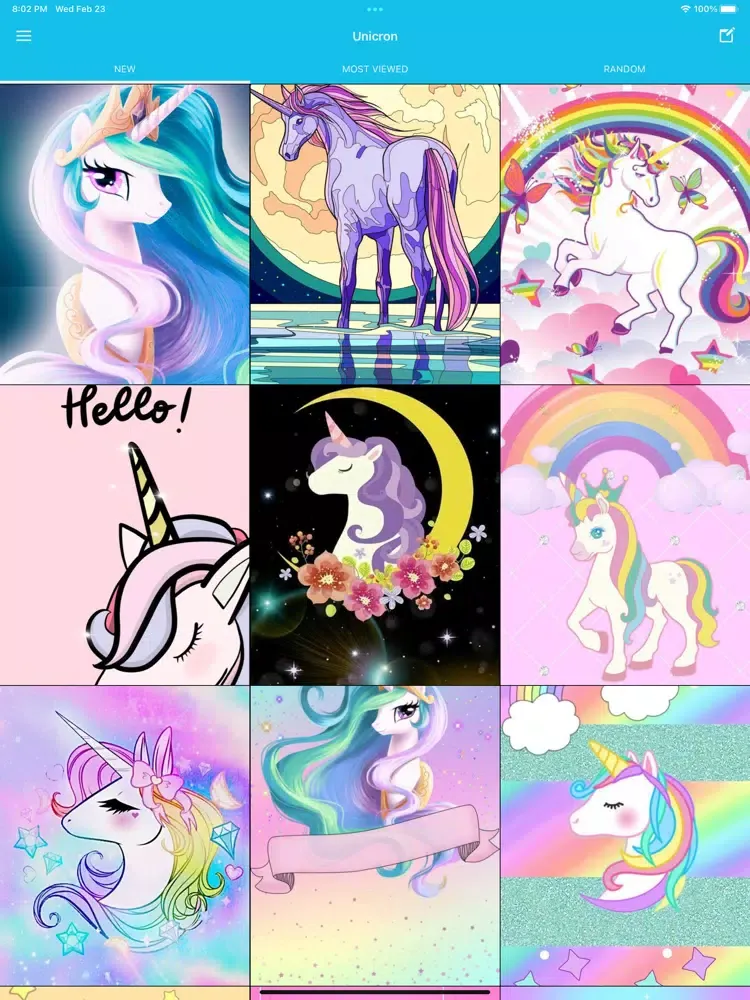 Unicorn Cute Wallpaper iPad  سکرین شاٹس