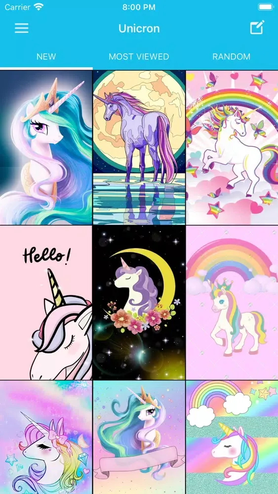 Unicorn Cute Wallpaper سکرین شاٹس