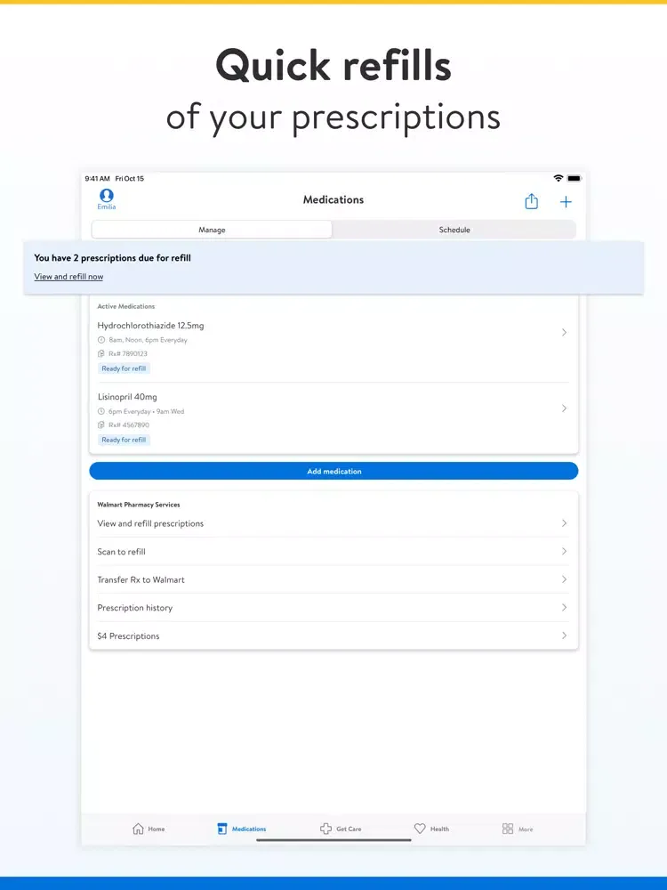 Walmart Wellness iPad  Screenshots