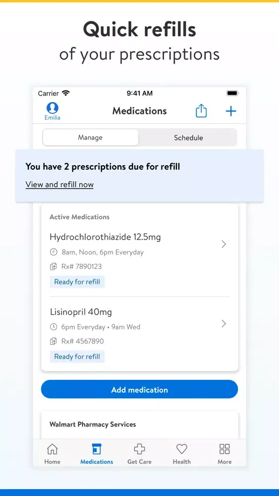 Walmart Wellness Screenshots