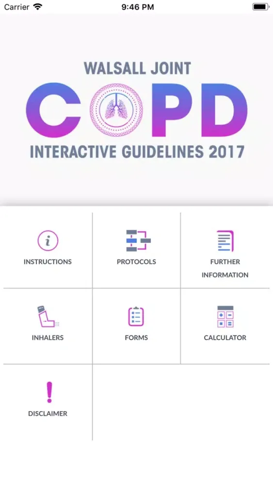 Скриншоты COPD Interactive Guidelines