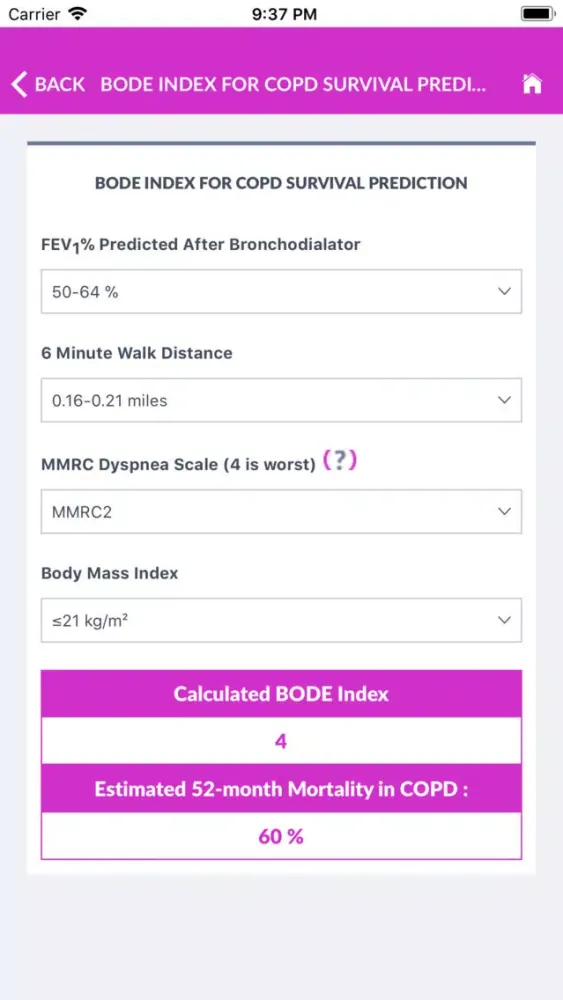 Скриншоты COPD Interactive Guidelines